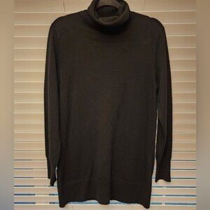 Katherine Kelly Long Turtleneck Cashmere Sweater Black Size: Medium